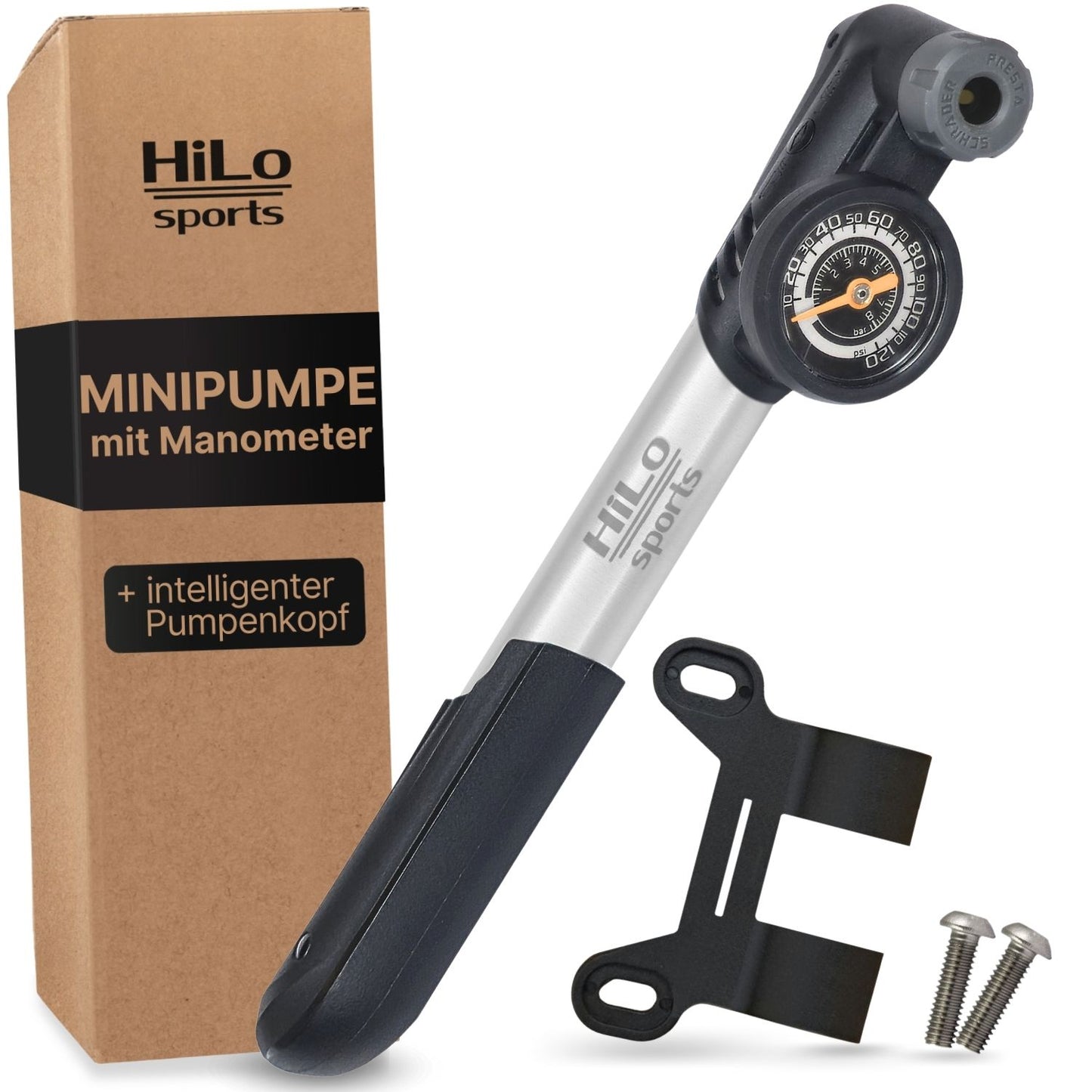 Bicycle mini pump, pointer