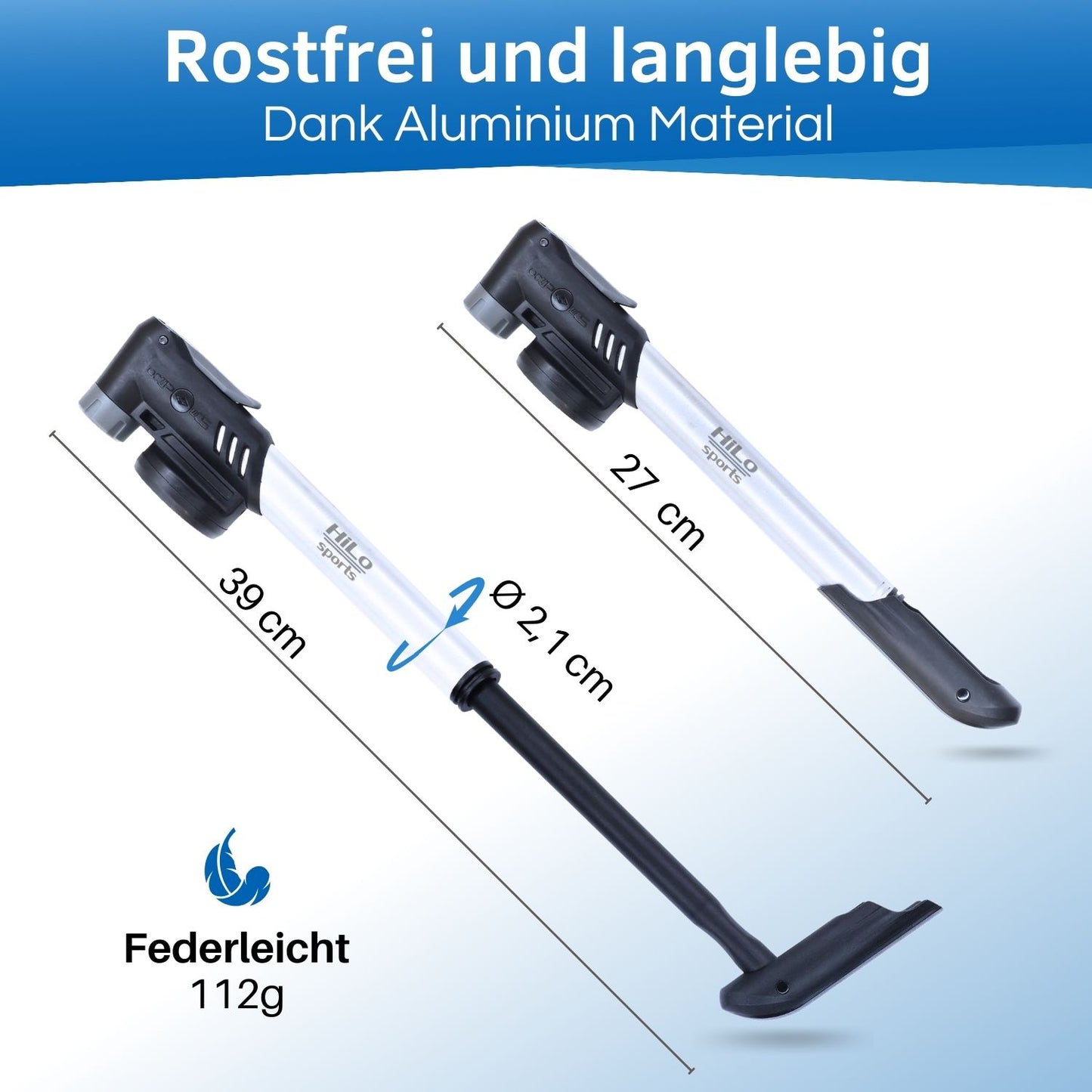 Bicycle mini pump, pointer