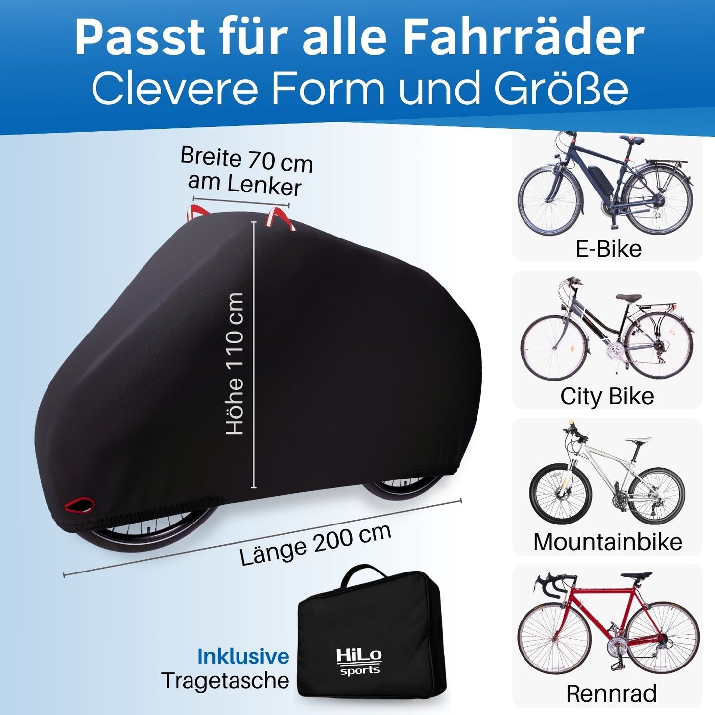 Fahrradabdeckung, für 1 Fahrrad