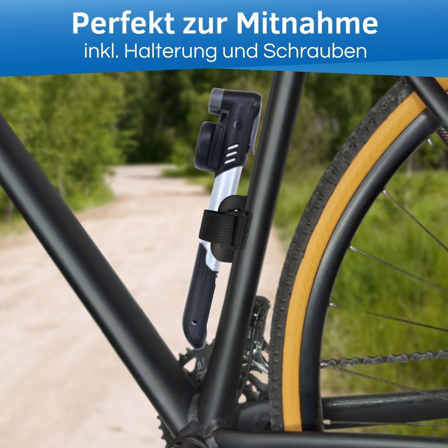 Bicycle mini pump, pointer