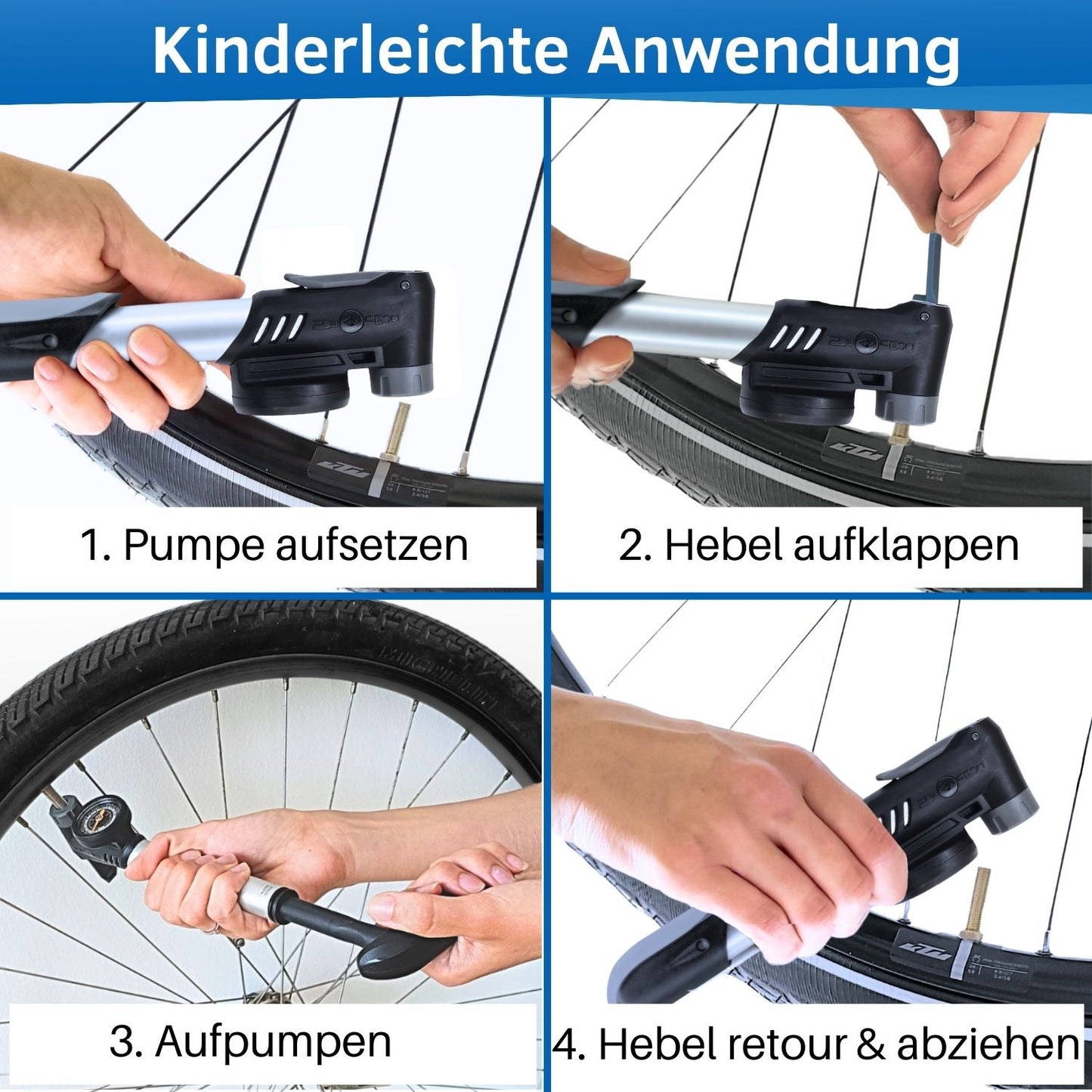 Bicycle mini pump, pointer