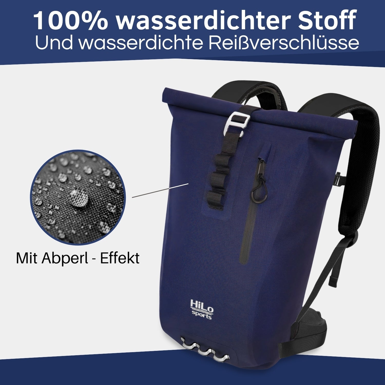 Rolltop Rucksack wasserdicht, 25 Liter