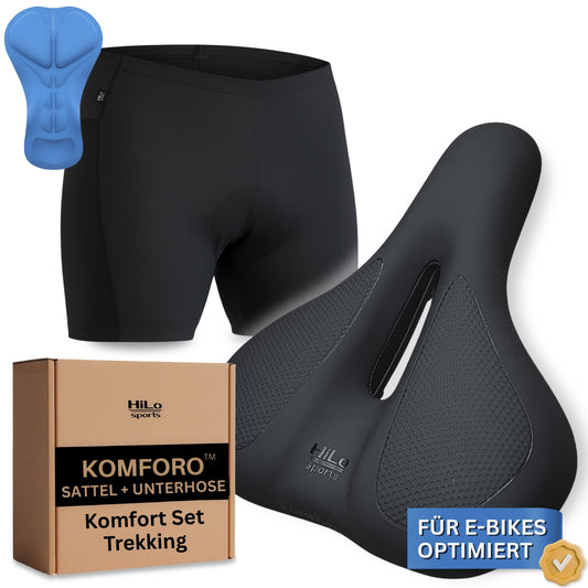 Komfort Set: Fahrrad Sattel und Rad Unterhose