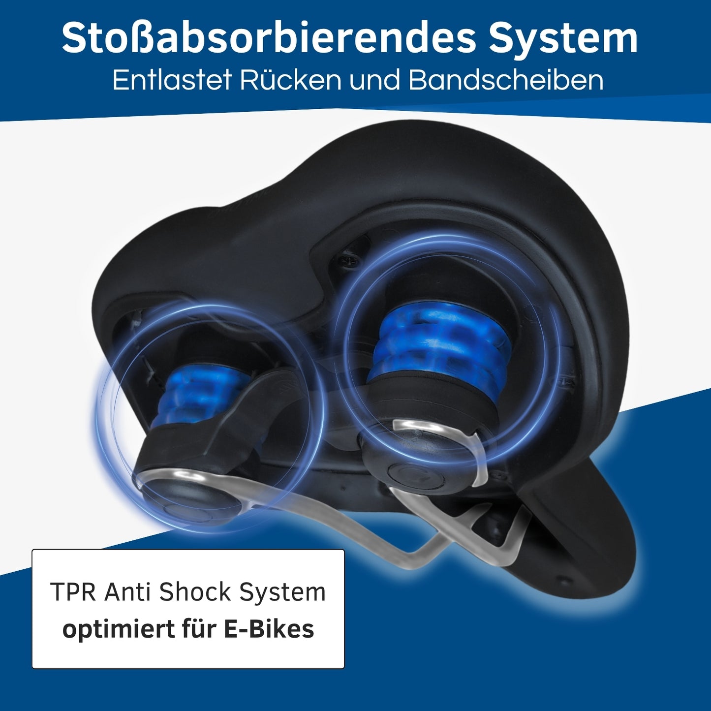 Stoßabsorbierendes System bei Fahrradsattel