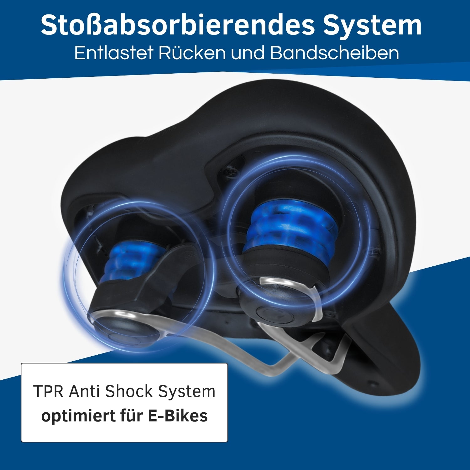 Stoßabsorbierendes System bei Fahrradsattel