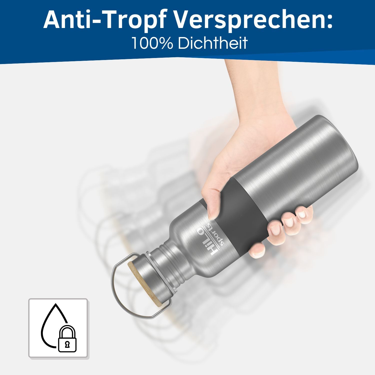 Allrounder Edelstahl Fahrrad Trinkflasche.