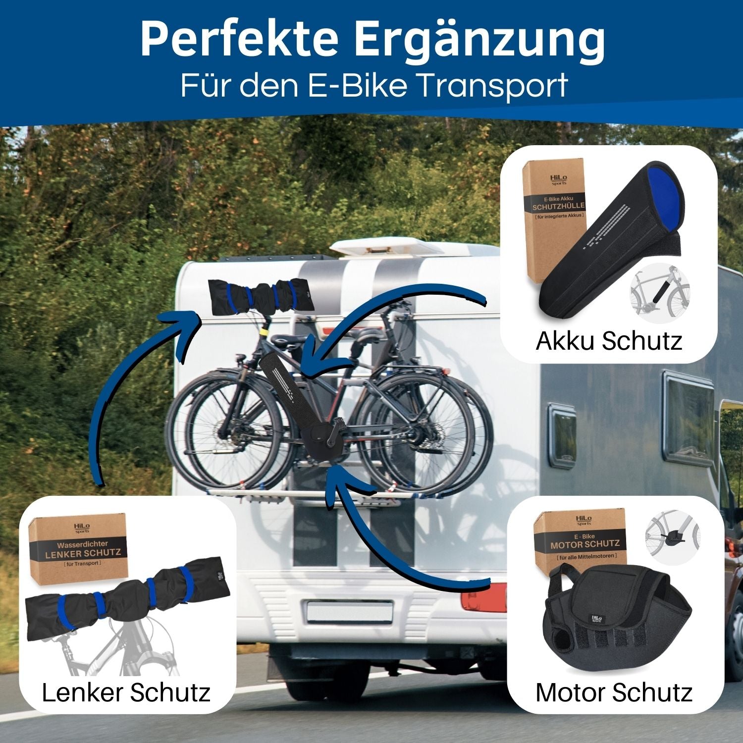 Fahrrad Lenker Schutzhülle für den E-Bike Transport.