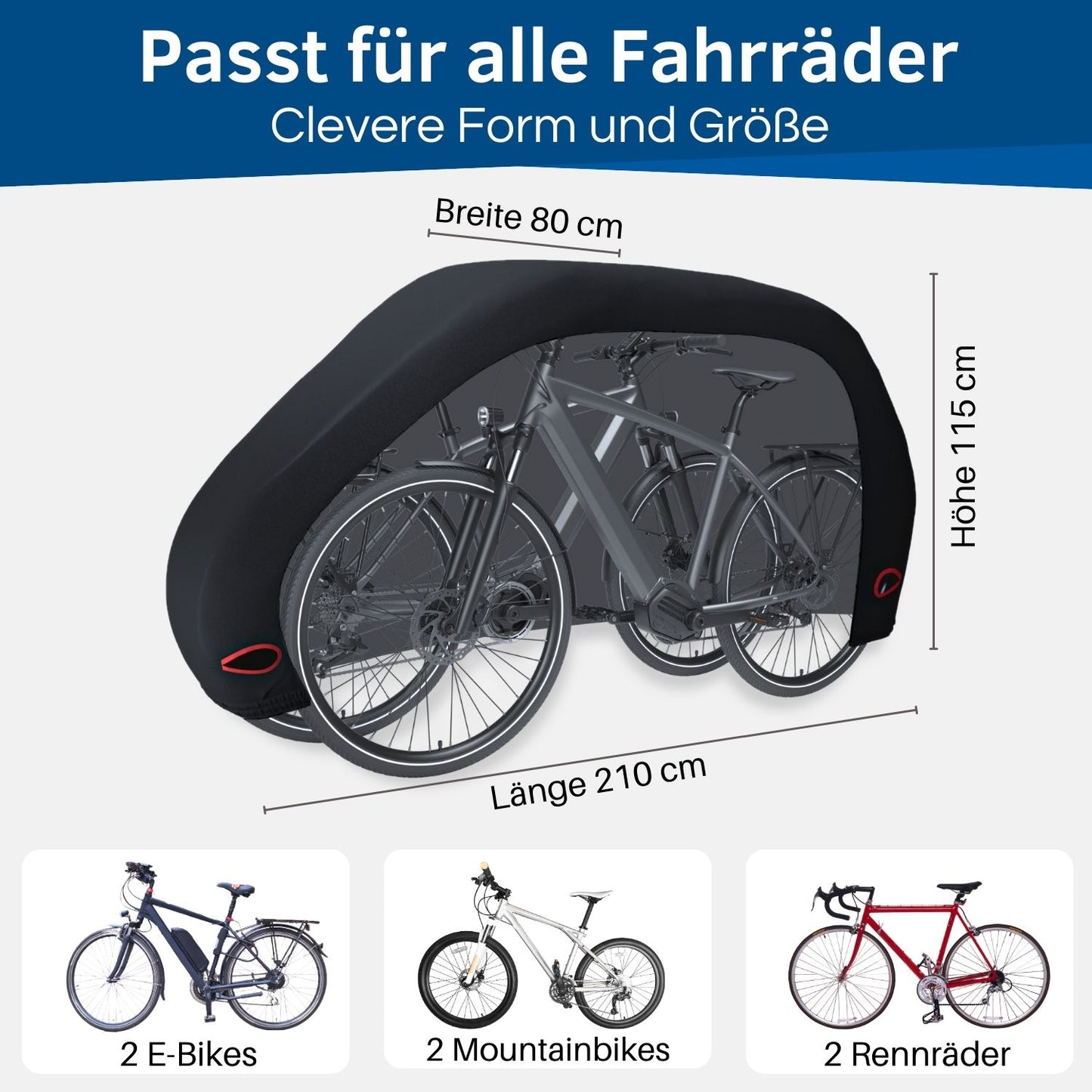 Fahrradabdeckung, für 2 Fahrräder HiLo sports