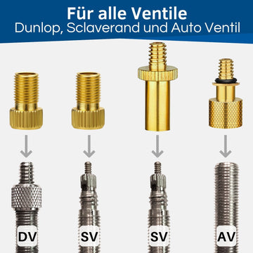 fahrradpumpe aufsatz französisches ventil Fahrradventil Adapter für DV, SV und AV Ventile Accessories Upgrade:Bike Only Thule Chariot Deichselaufnahme Versawing Tertiary: Kurkuma