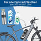 In die Rad Flaschenhalter passen alle standardisierten Fahrrad Trinkflaschen von 0,5 bis 1 Liter Volumen.