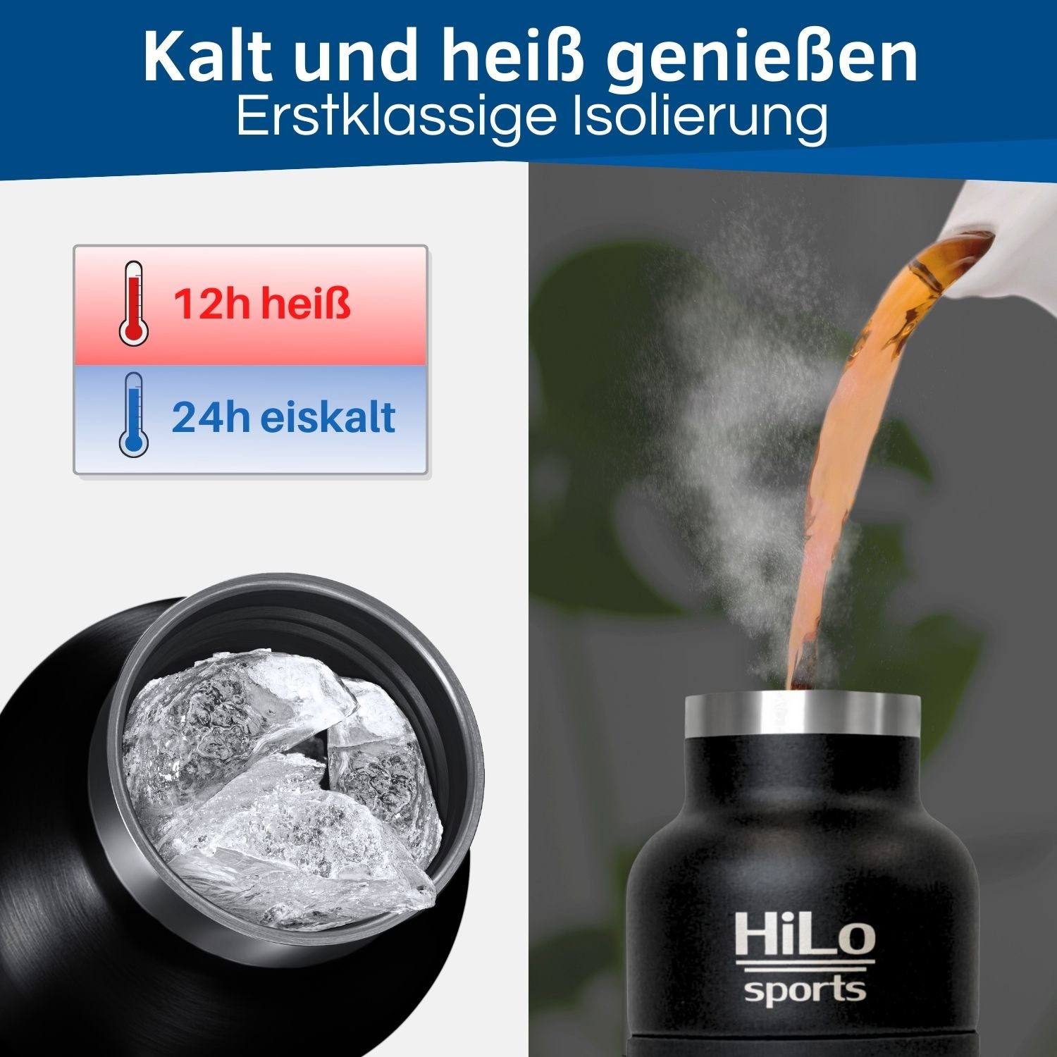 Isolierte Edelstahl Fahrradflasche