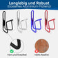 Die Rad Trinkflaschenhalter sind aus robustem eloxiertem Aluminium hergestellt. Daher Rost und Kratzer frei.