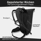 Rucksack aus LKW Planen Material mit gepolstertem Rücken.