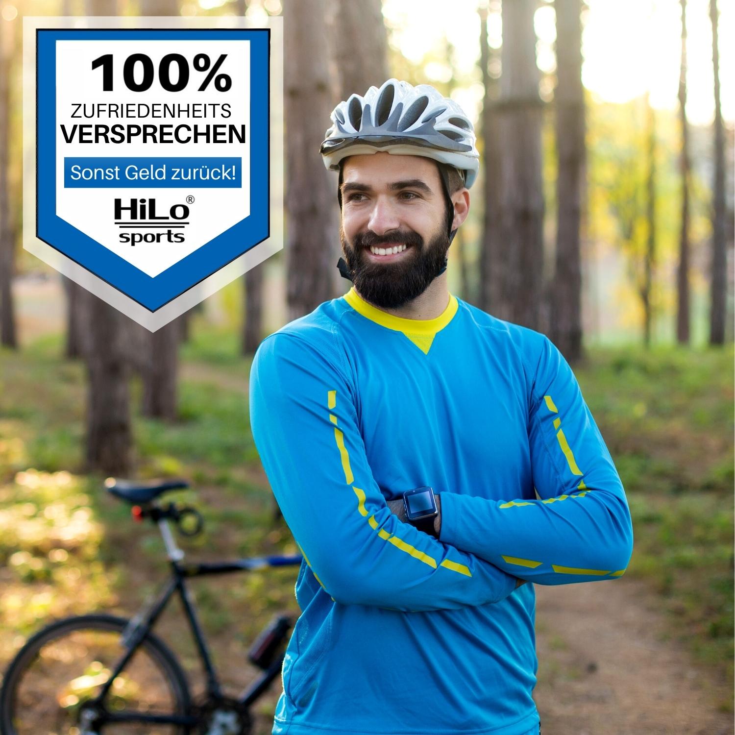 Auf den Rad Sattelbzeug erhältst du das HiLo sports Zufriedenheits-Versprehcen.