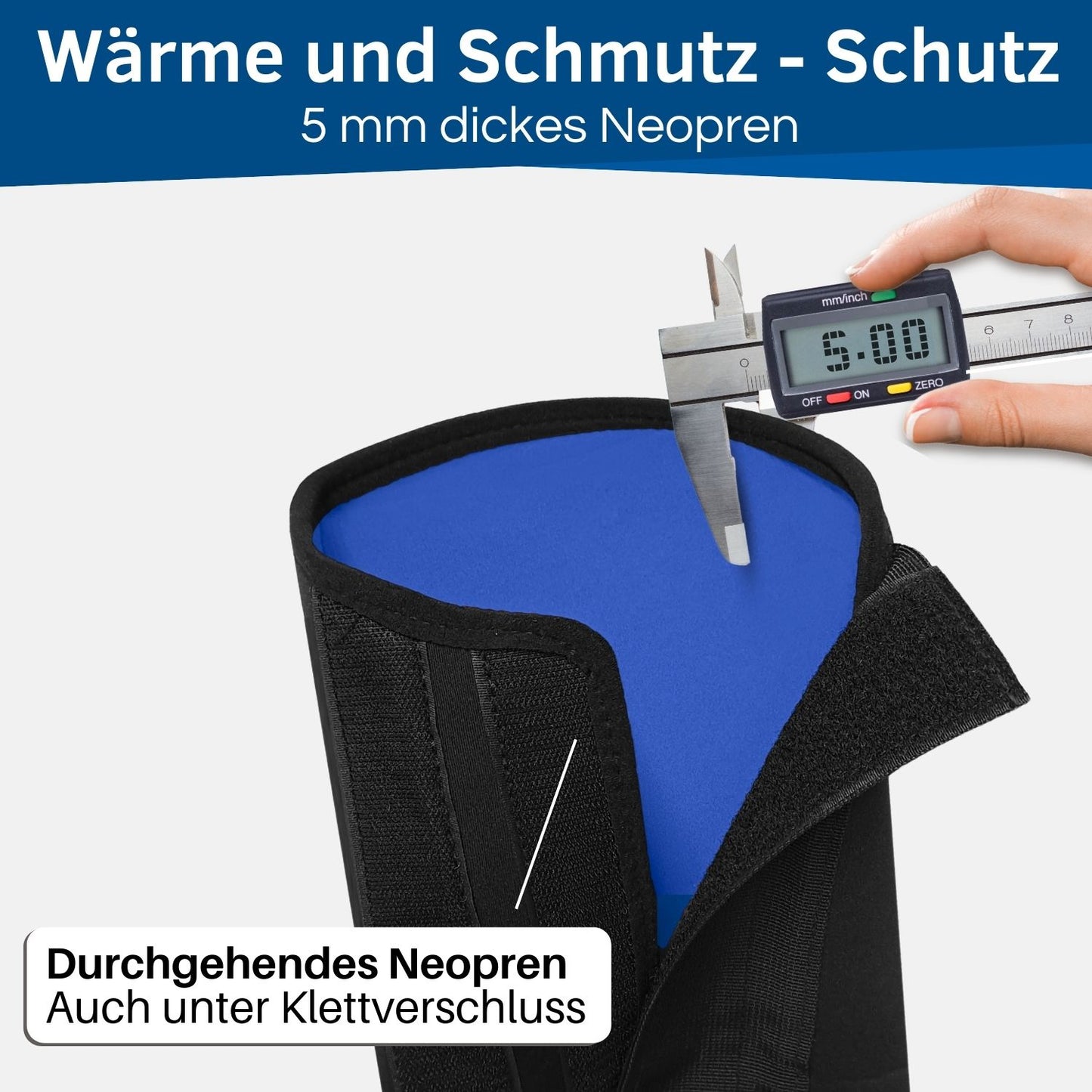 5mm dicke Neopren Hülle für integriere Akkus.