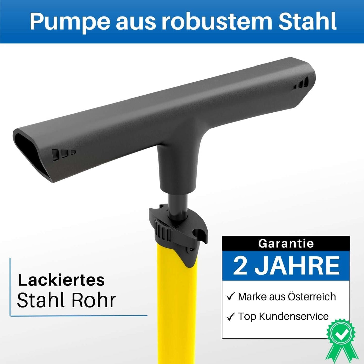 Fahrrad Standpumpe aus Stahl