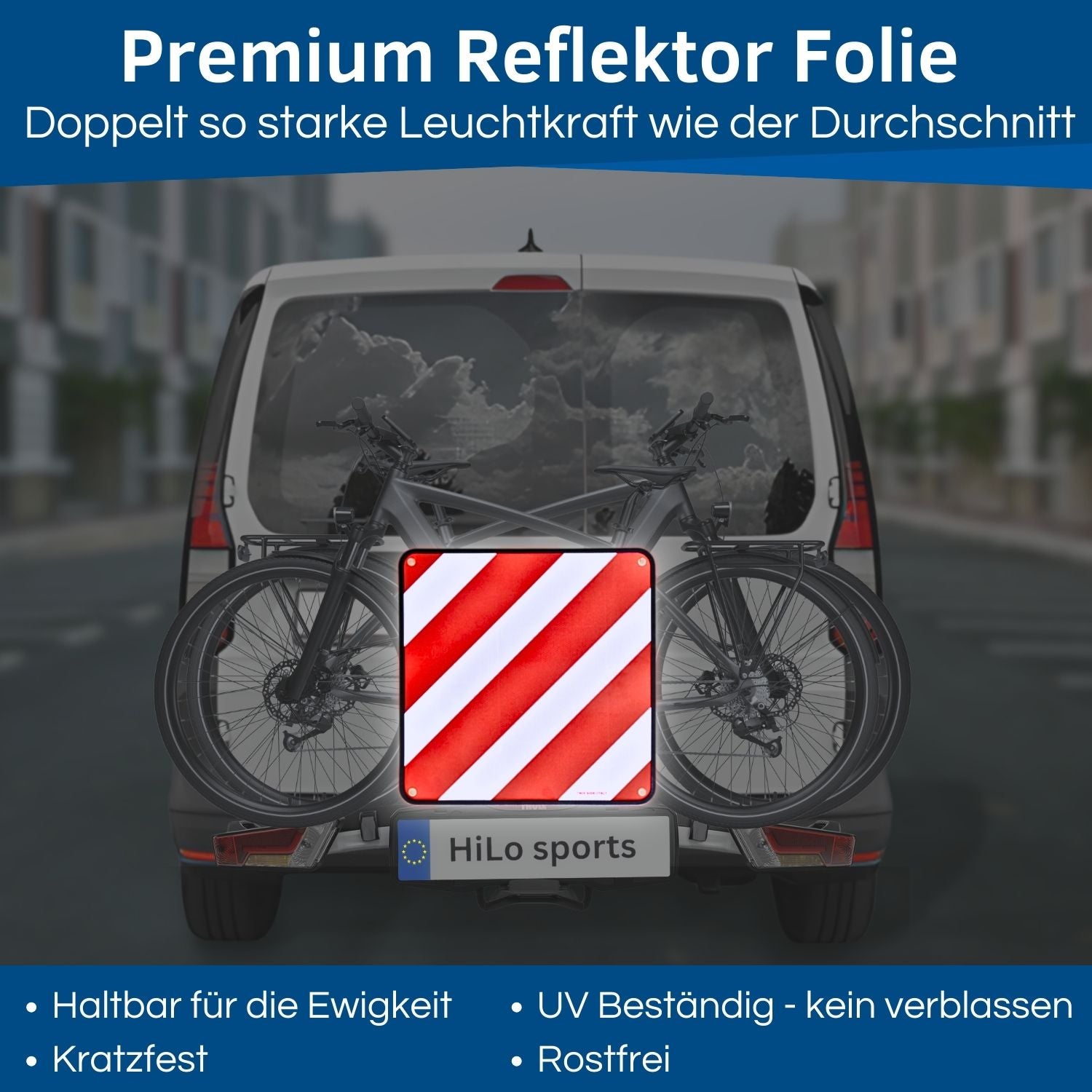 Rot Weiße Warntafel mit Sicherheits-Reflektoren