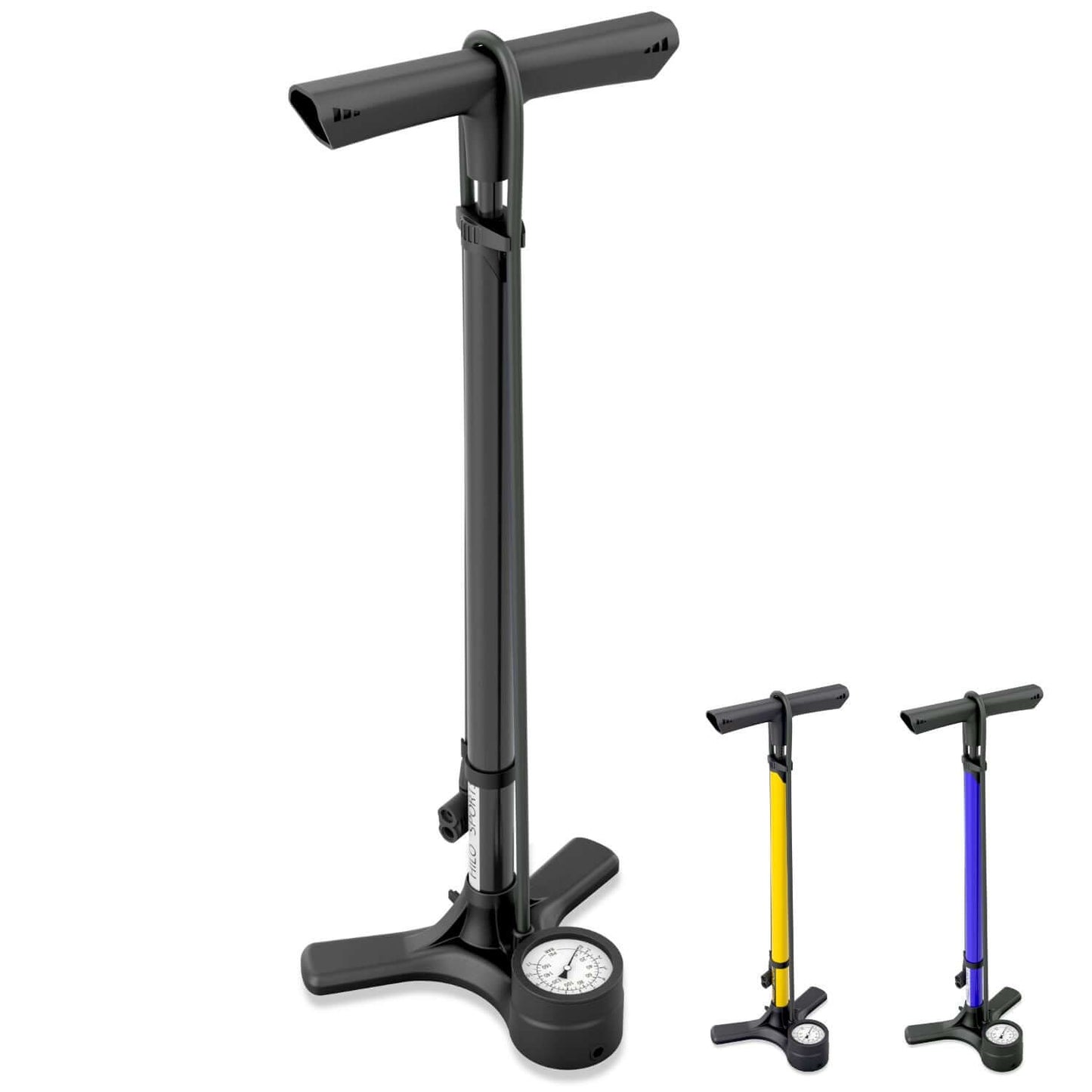 Fahrrad Standpumpe schwarz