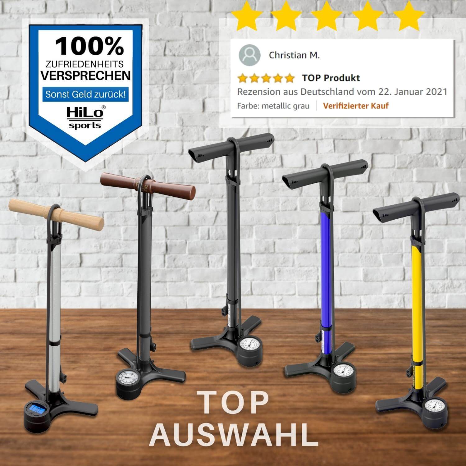 Top Auswahl an Fahrradpumpen Standpumpen im HiLo sports Online Shop.