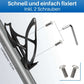 Die Flaschenhalter lassen sich einfach mit 2 Schrauben am Rahmen befestigen.