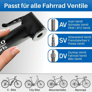 fahrradpumpe für französische ventile Mini pompe à vélo en aluminium pour toutes les vannes